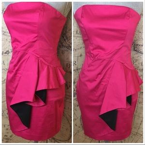 French Connection Pink Ruffle Dress